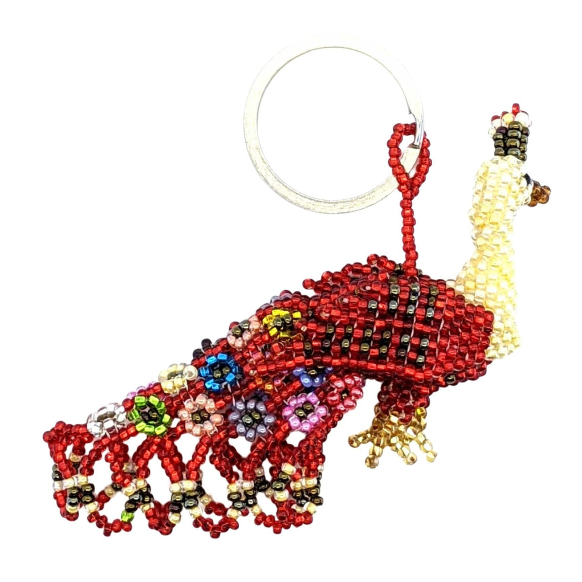 Peacock Beaded Ornament - A Thread of Hope Guatemalan Fair Trade