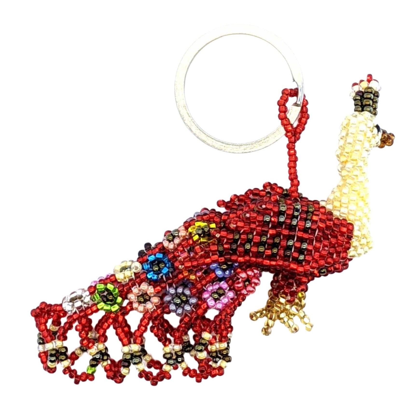 Peacock Beaded Ornament - A Thread of Hope Guatemalan Fair Trade