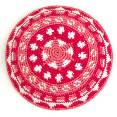 Pink Monochromatic Kippah (Yarmulke) - A Thread of Hope Guatemalan Fair Trade