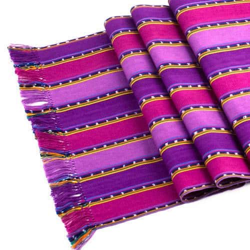 Purple Zunil Table Runner - A Thread of Hope Guatemalan Fair Trade