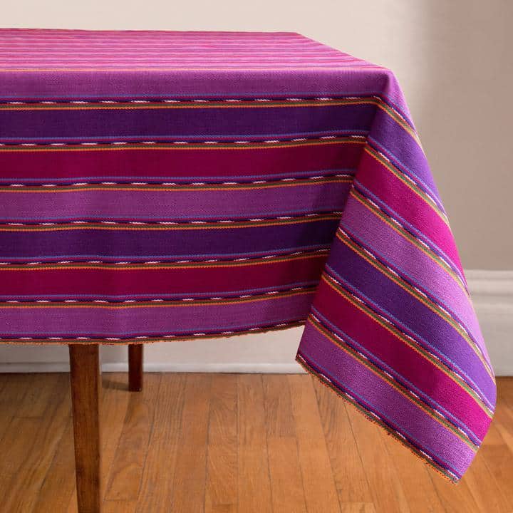 Purple Zunil Tablecloth - A Thread of Hope Guatemalan Fair Trade