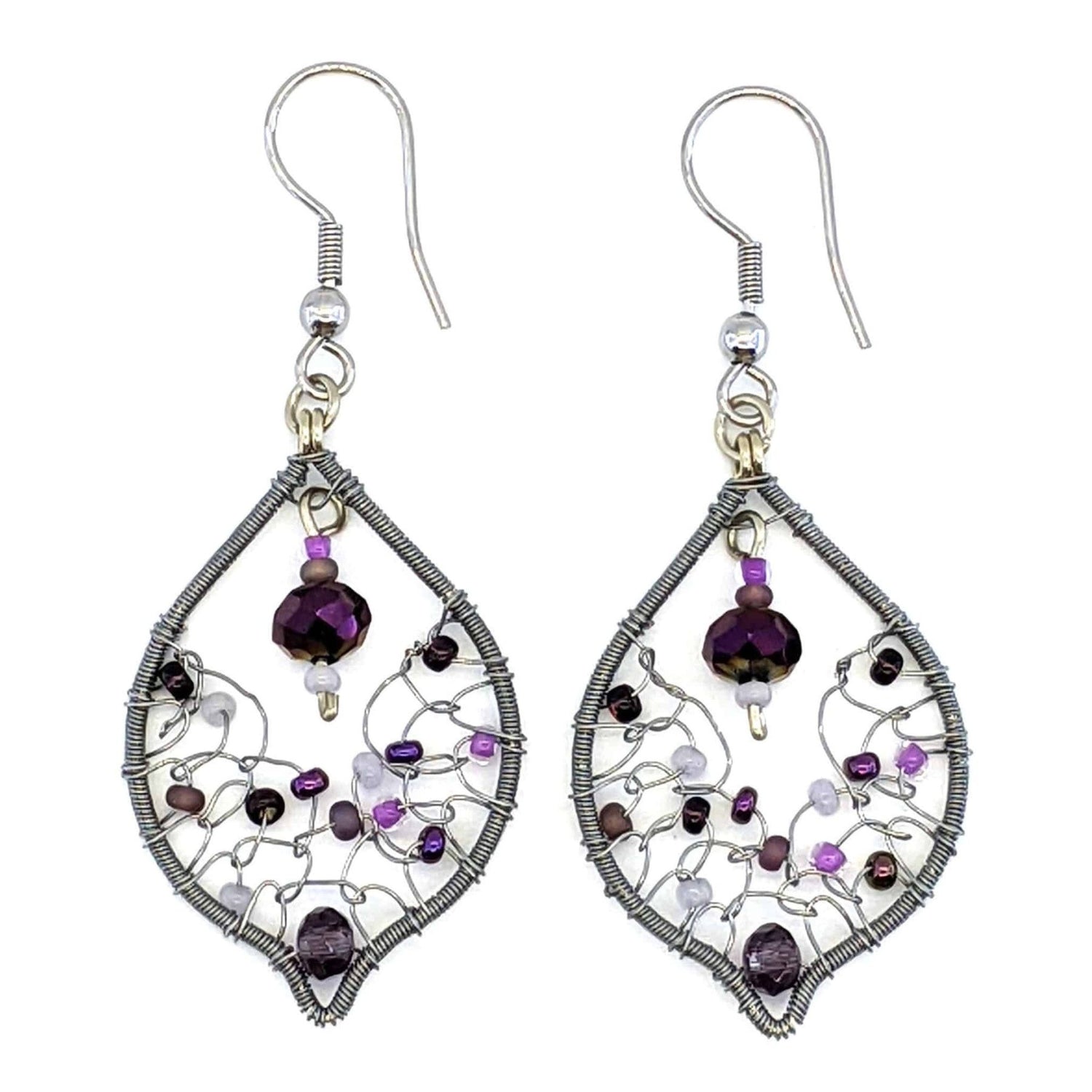 Purples Arabian Nights Earrings - A Thread of Hope Guatemalan Fair Trade