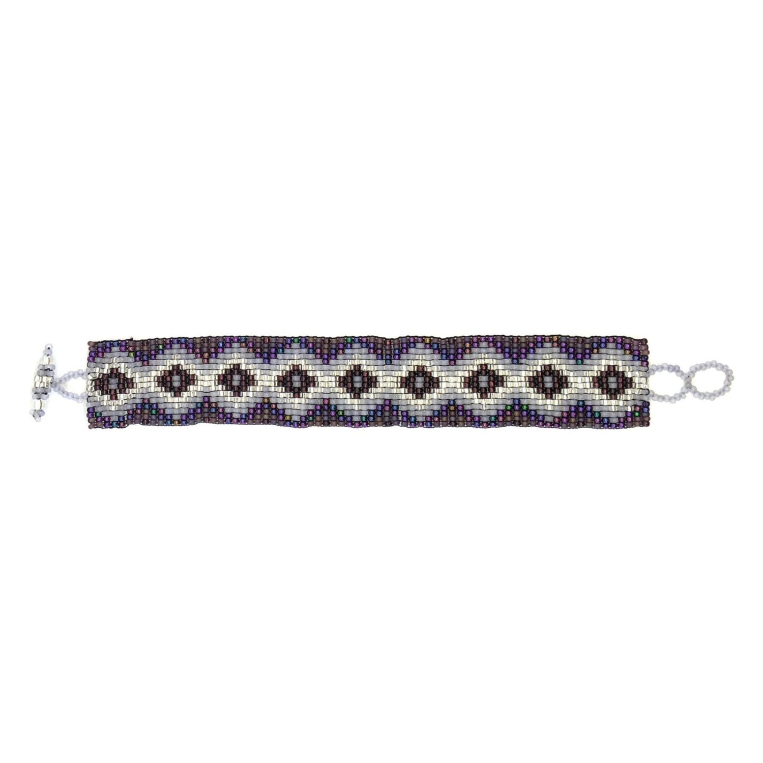 Purples Diamonds Beaded Bracelet - A Thread of Hope Guatemalan Fair Trade