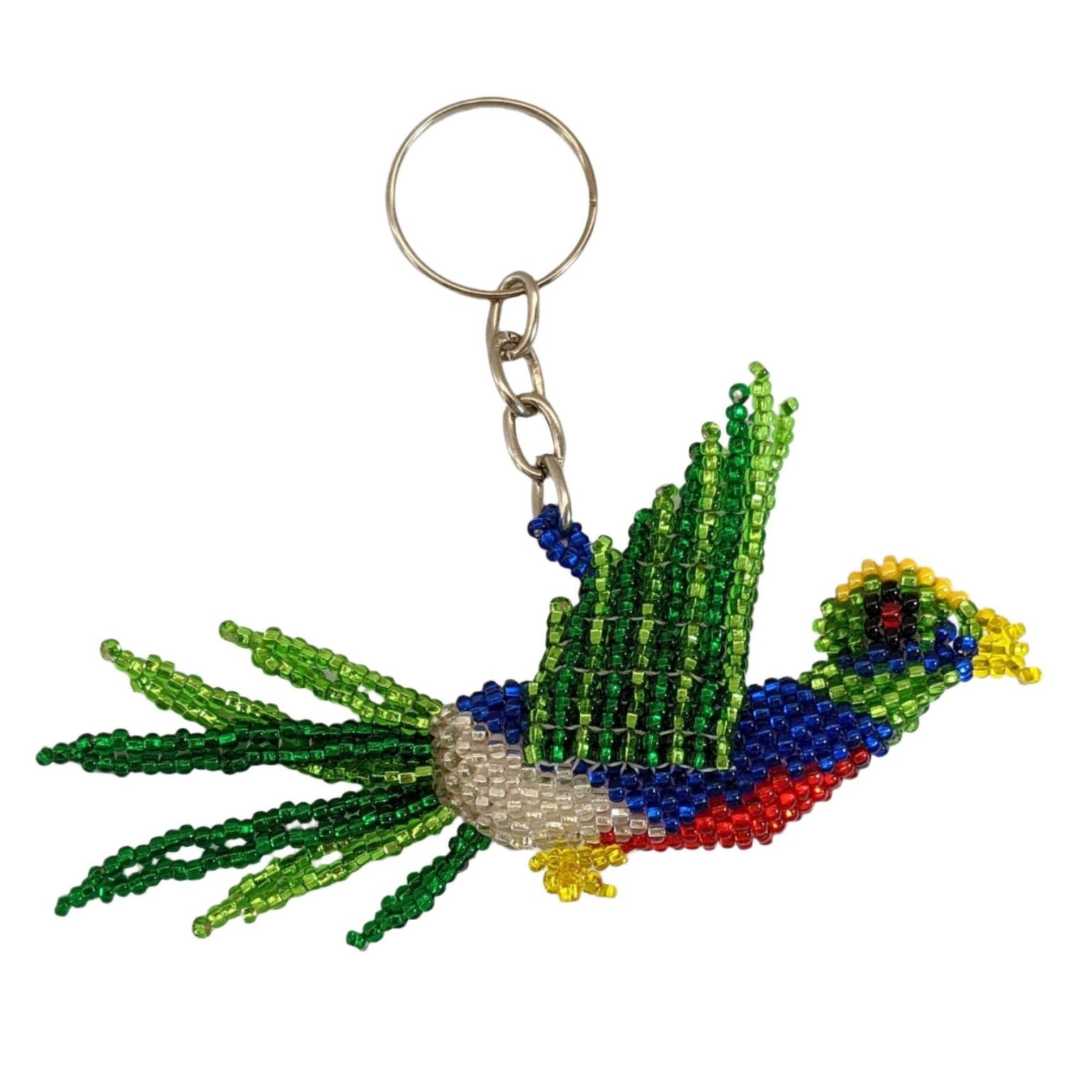 Quetzal Beaded Keyring - A Thread of Hope Guatemalan Fair Trade