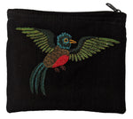 Quetzel Thread Painted Cotton Coin Purse - A Thread of Hope Guatemalan Fair Trade