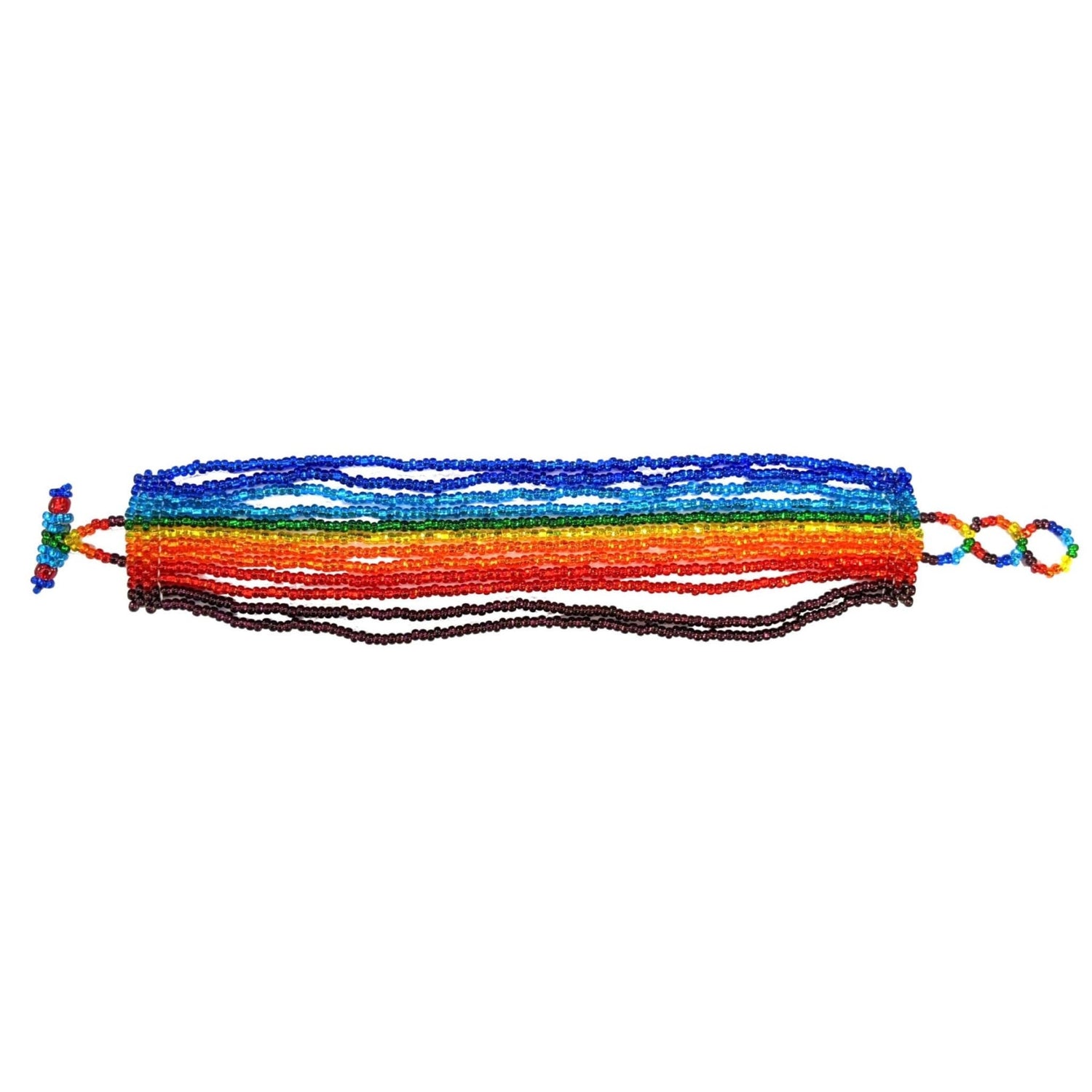 Rainbow 12 - Strand Beaded Bracelet - A Thread of Hope Guatemalan Fair Trade