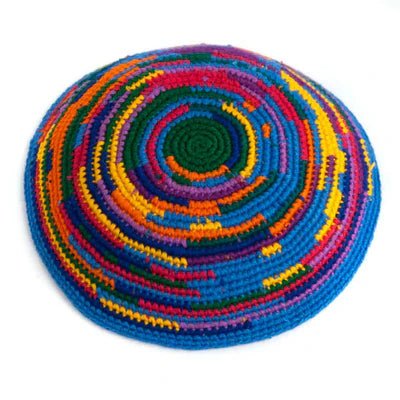 Rainbow Swirl Kippah (Yarmulke) - A Thread of Hope Guatemalan Fair Trade