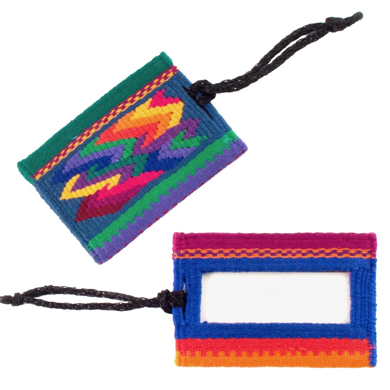 Rainbow Zigzag Luggage Tag - A Thread of Hope Guatemalan Fair Trade