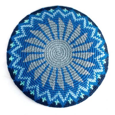 Recycled Denim Kippah (Yarmulke) - A Thread of Hope Guatemalan Fair Trade