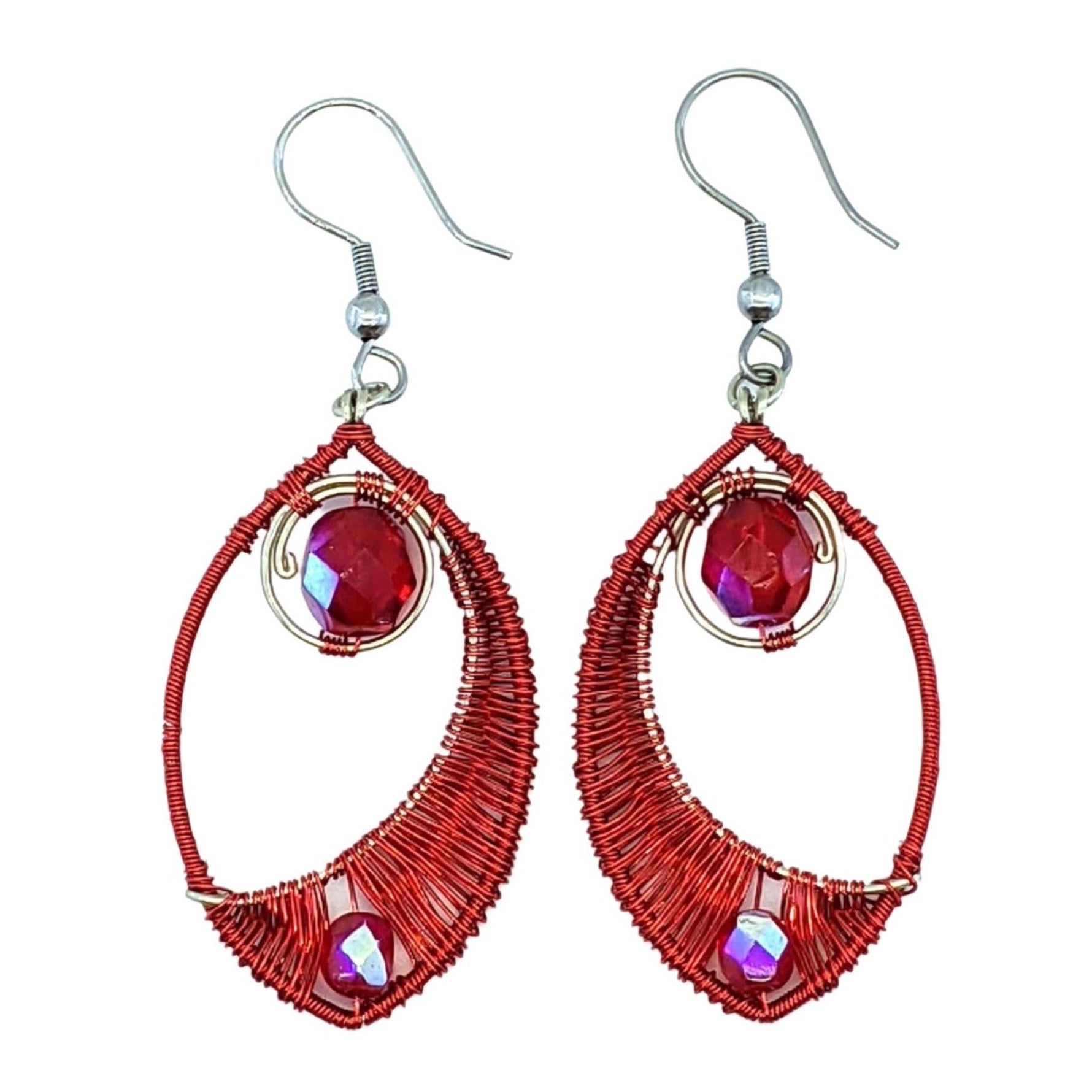 Reds Fernanda Beaded Earrings - A Thread of Hope Guatemalan Fair Trade