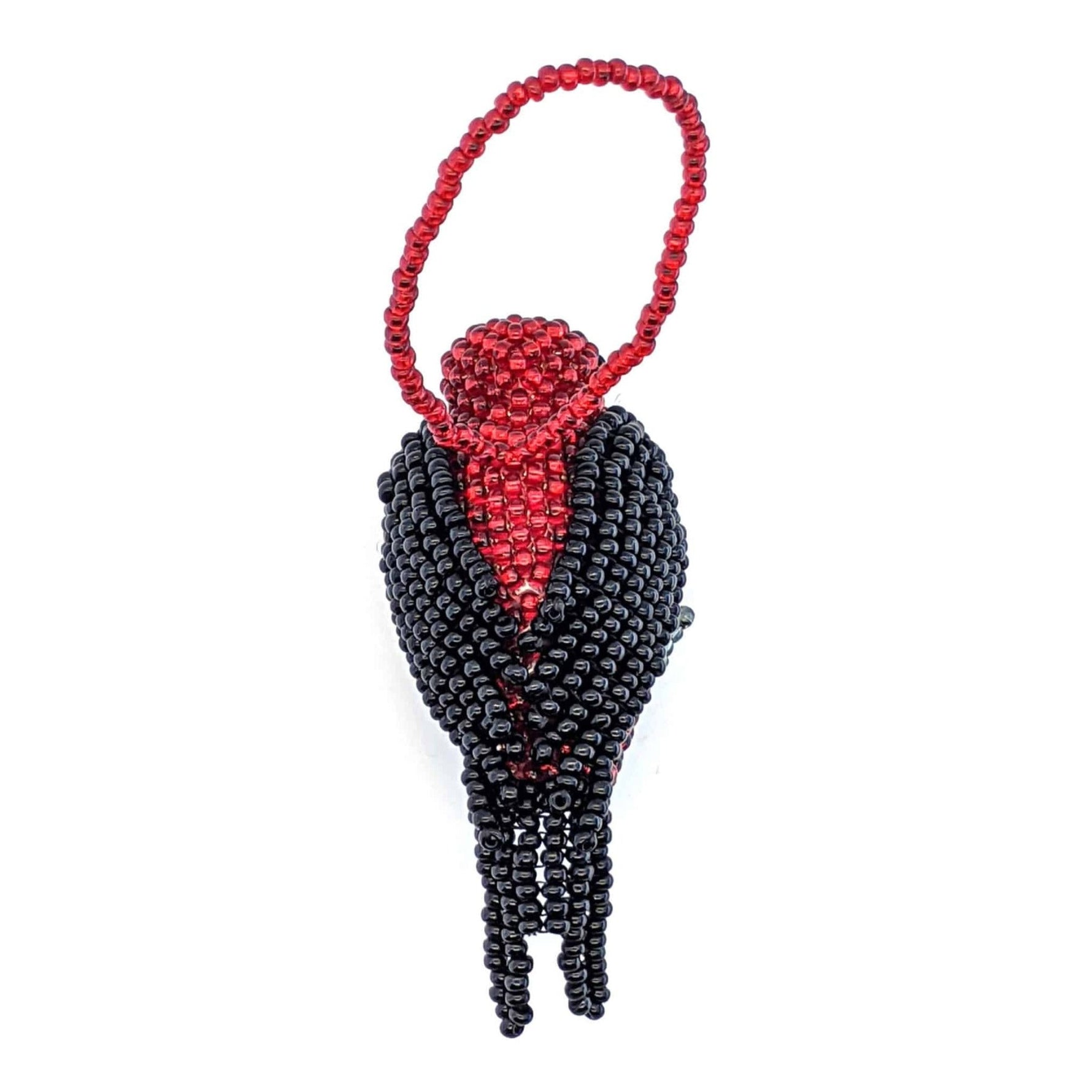 Scarlet Tanager Beaded Bird Ornament - A Thread of Hope Guatemalan Fair Trade