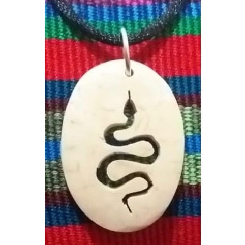 Snake / Serpent Coco Spirit Hand - Carved Coconut Shell Necklace - A Thread of Hope Guatemalan Fair Trade