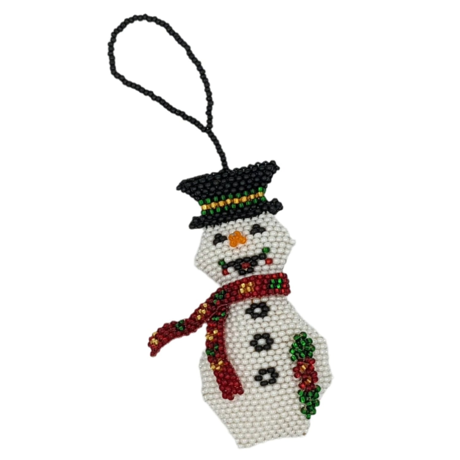 Snowman Beaded Ornament - A Thread of Hope Guatemalan Fair Trade