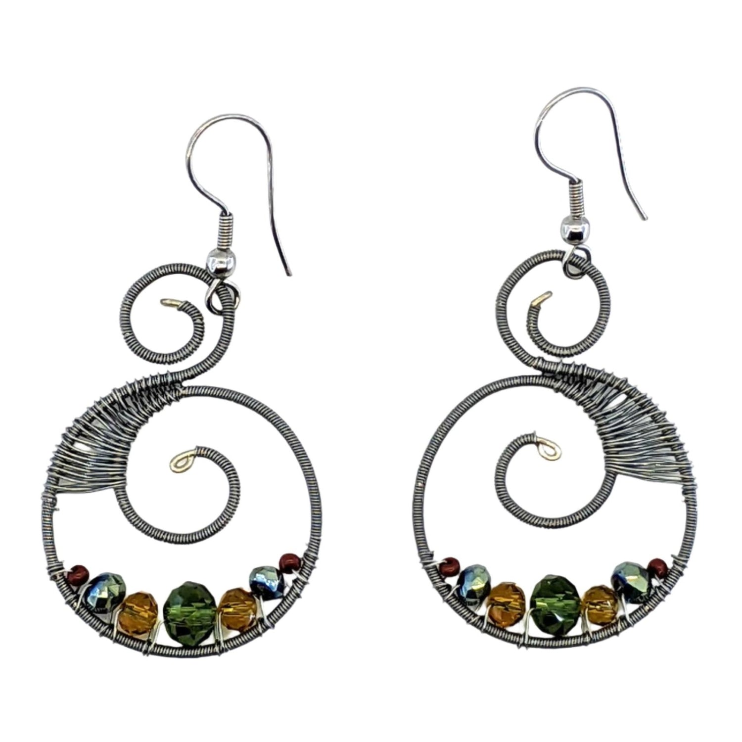 Sophisticated Autumn Celestina Beaded Earrings - A Thread of Hope Guatemalan Fair Trade