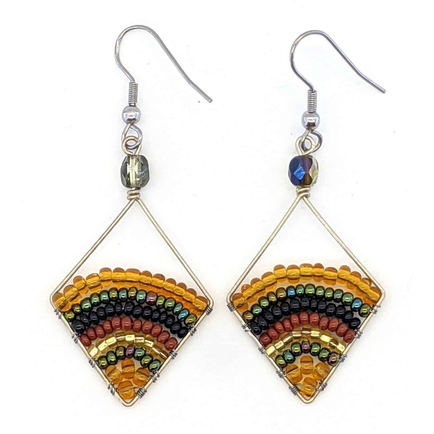 Sophisticated Autumn Miranda Beaded Earrings - A Thread of Hope Guatemalan Fair Trade