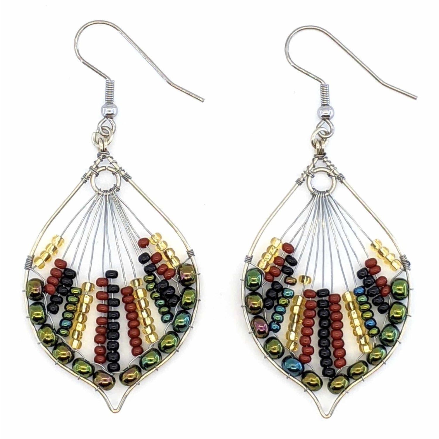 Sophisticated Autumn Rosalia Beaded Earrings - A Thread of Hope Guatemalan Fair Trade