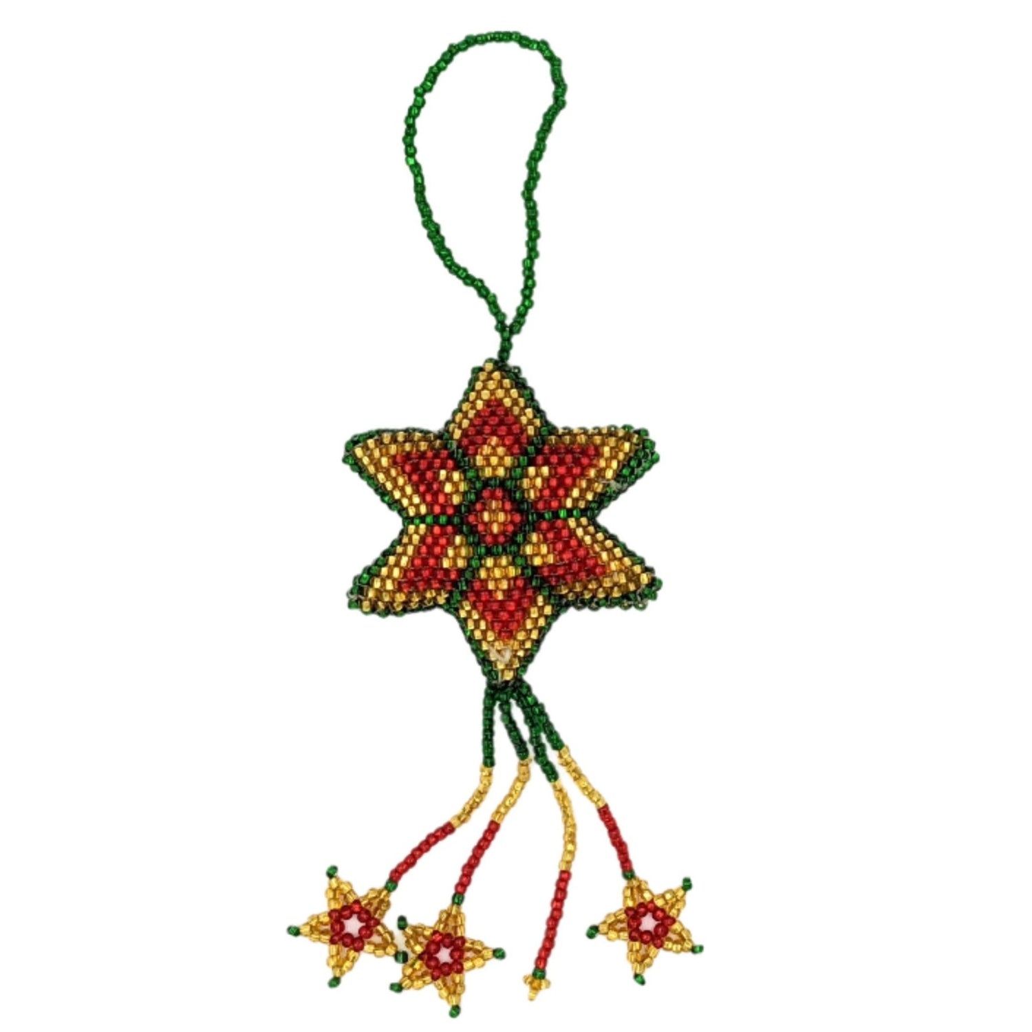 Star Beaded Ornament - A Thread of Hope Guatemalan Fair Trade