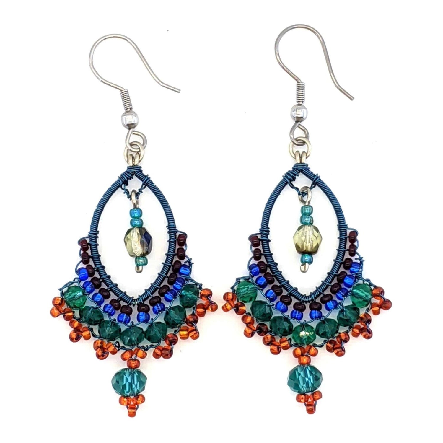 Sunrise Catarina Beaded Earrings - A Thread of Hope Guatemalan Fair Trade