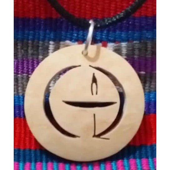 Unitarian Universalist Chalice Coco Spirit Hand - Carved Coconut Shell Necklace - A Thread of Hope Guatemalan Fair Trade