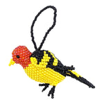 Western Tanager Beaded Bird Ornament - A Thread of Hope Guatemalan Fair Trade