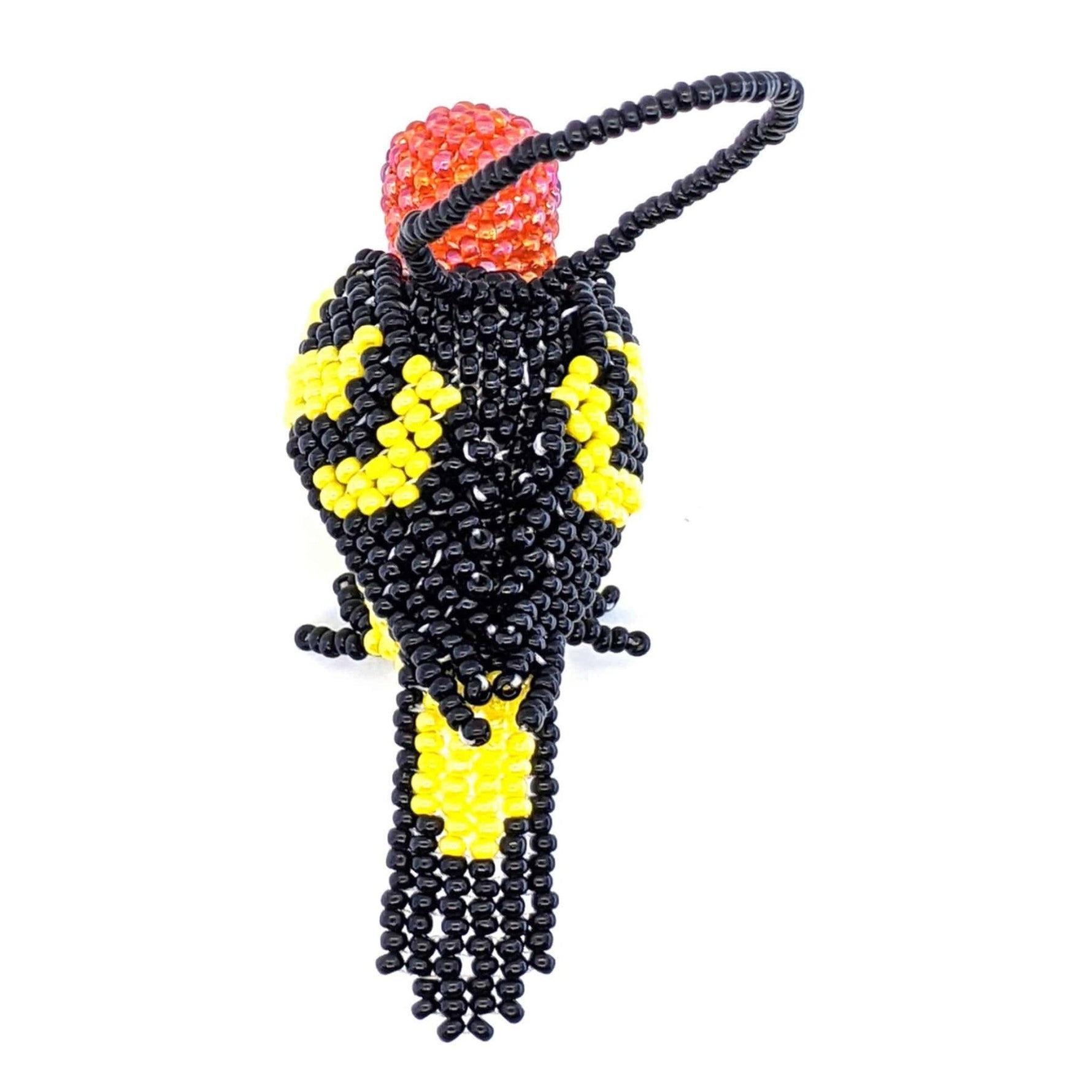 Western Tanager Beaded Bird Ornament - A Thread of Hope Guatemalan Fair Trade