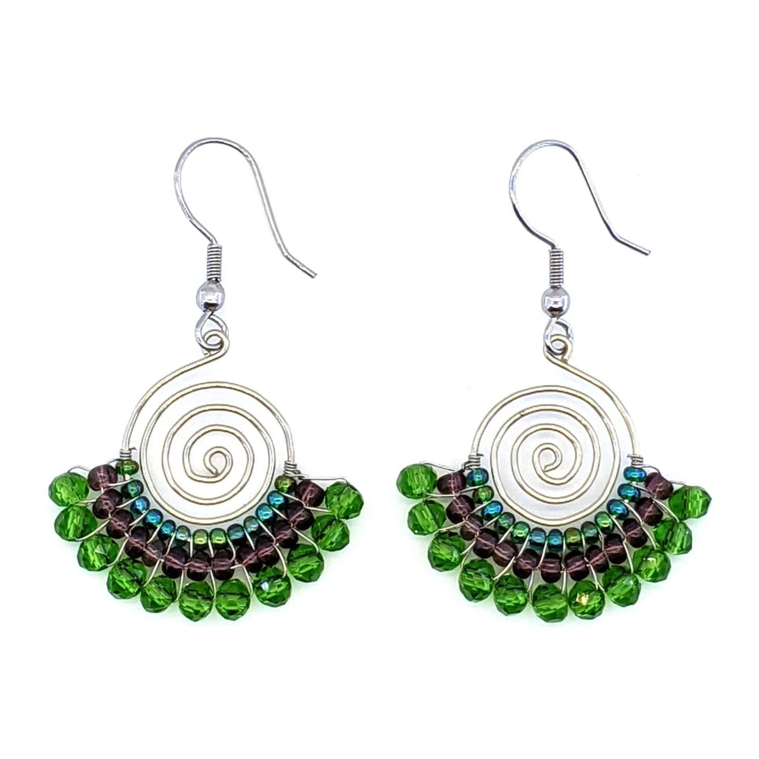 Wine Country Lucia Beaded Earrings - A Thread of Hope Guatemalan Fair Trade