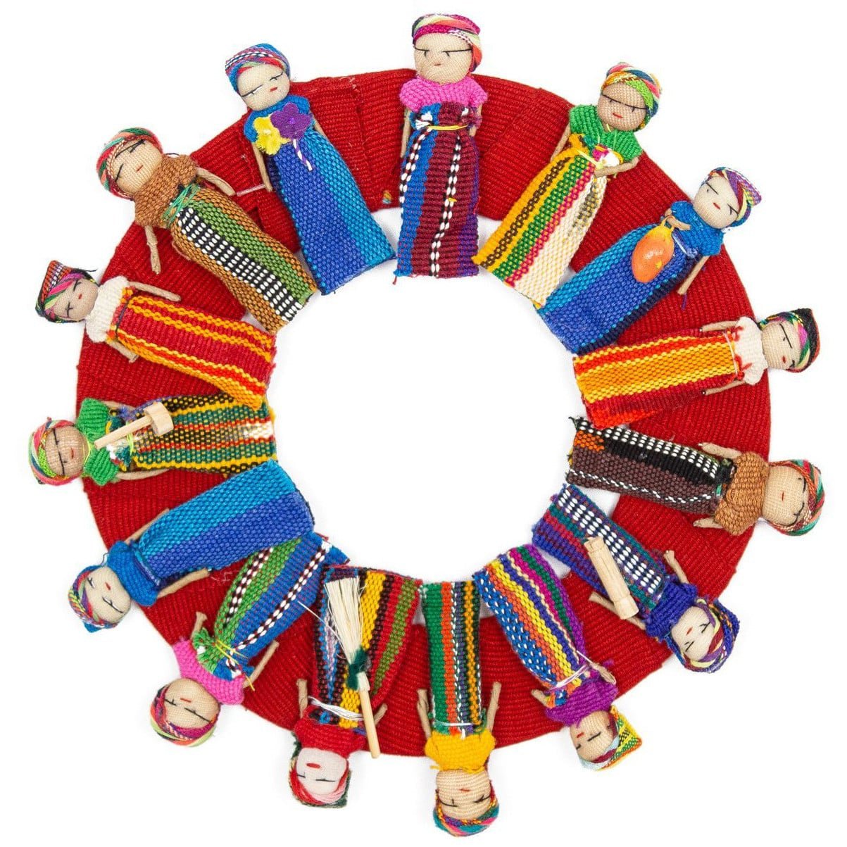 Worry Doll Wreath - Small - A Thread of Hope Guatemalan Fair Trade