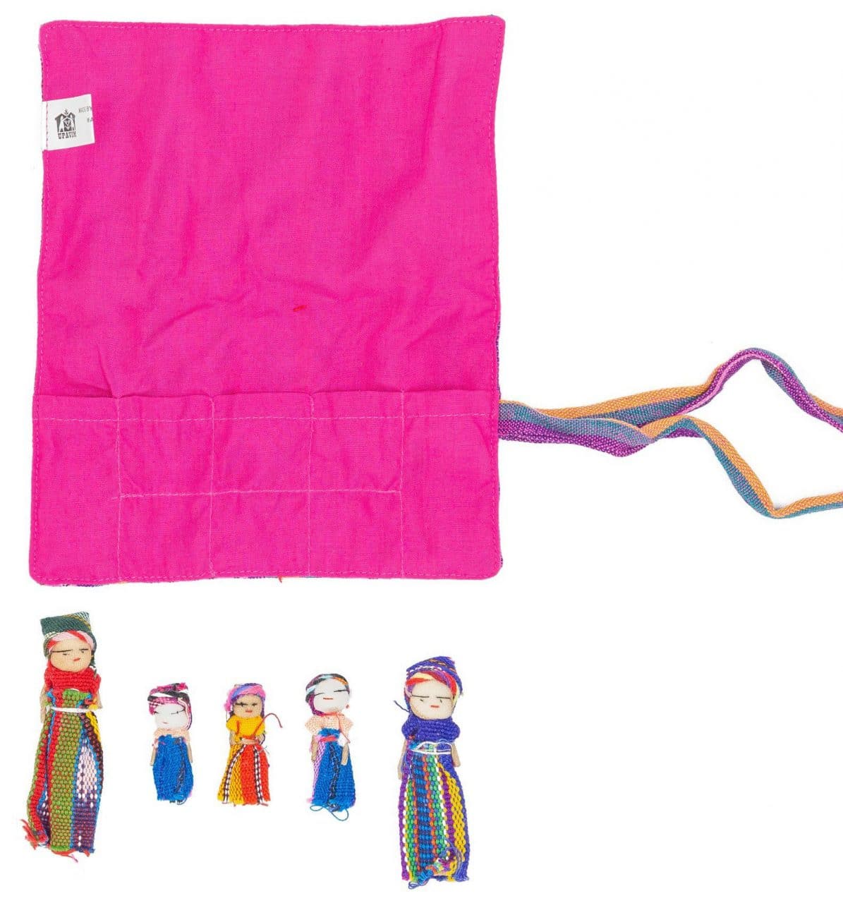 Roll-Up Worry Doll Playset