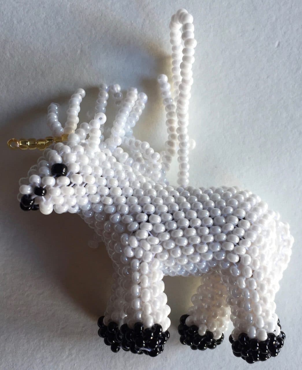 Unicorn Beaded Ornament