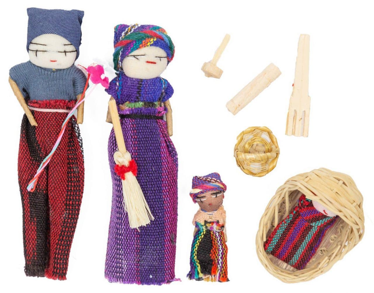 Mayan Family Worry Doll Playset