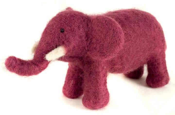 Felted Wool Elephant