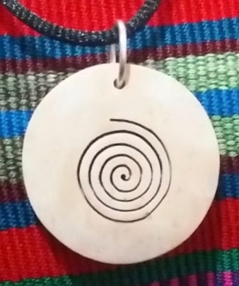 Spiral 4 Coco Spirit Hand-Carved Coconut Shell Necklace