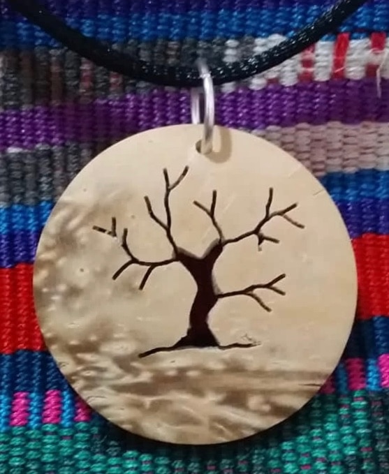 Tree of Life – Winter Coco Spirit Hand-Carved Coconut Shell Necklace