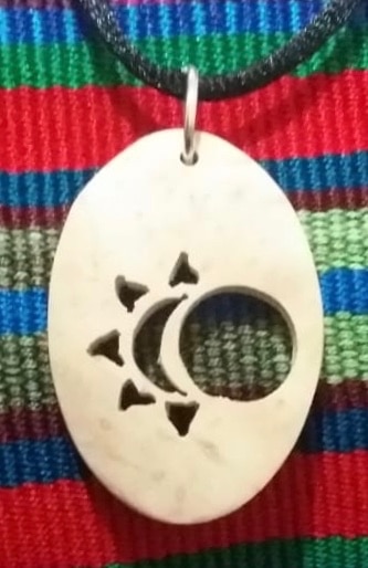 Eclipse - Sun and Moon Coco Spirit Hand-Carved Coconut Shell Necklace