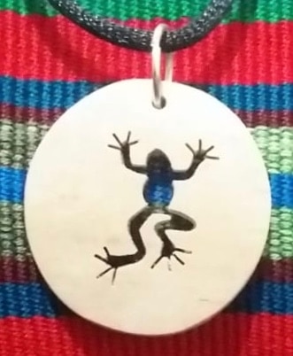 Frog Coco Spirit Hand-Carved Coconut Shell Necklace