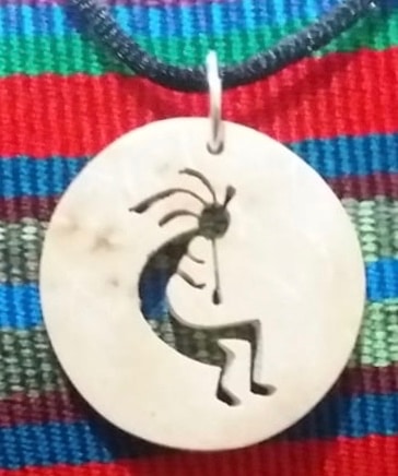 Kokopelli Coco Spirit Hand-Carved Coconut Shell Necklace