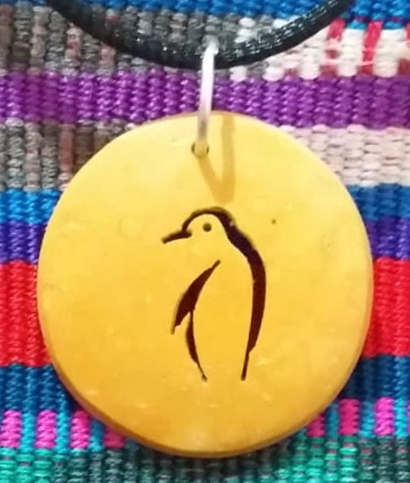 Penguin Coco Spirit Hand-Carved Coconut Shell Necklace