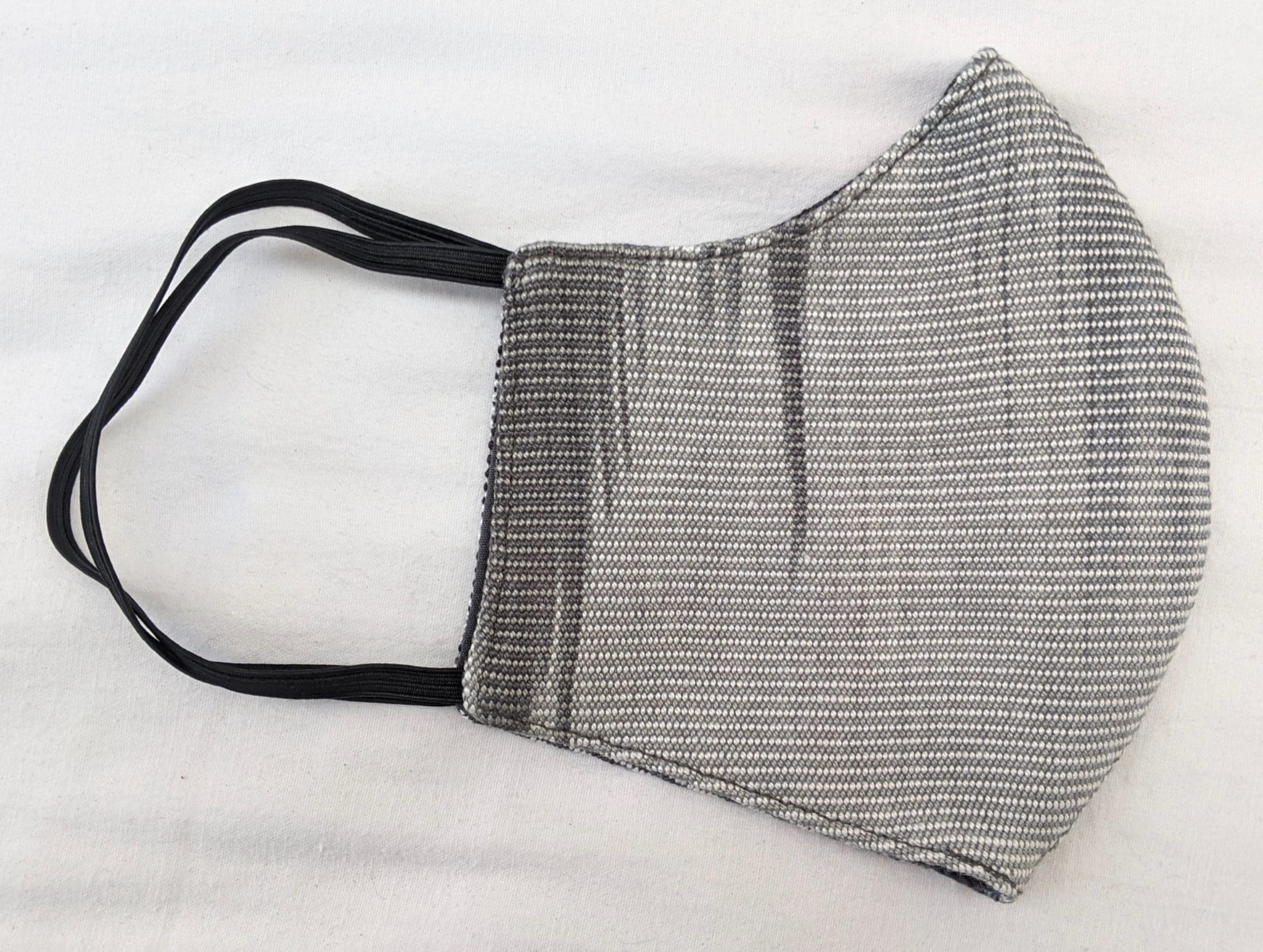 Handwoven Lightweight Bamboo Face Mask with Elastic Behind Ears - Black, White, Grays