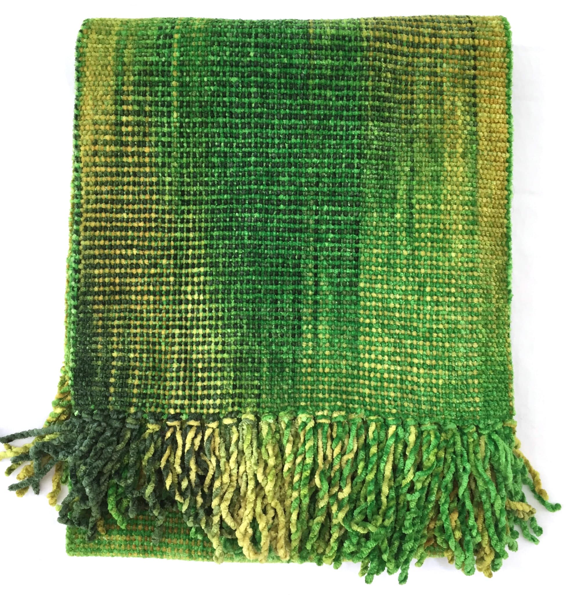 Lime Greens Bamboo Chenille Scarf 8 x 68