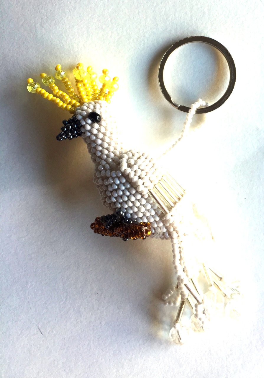 Cockatoo Beaded Ornament