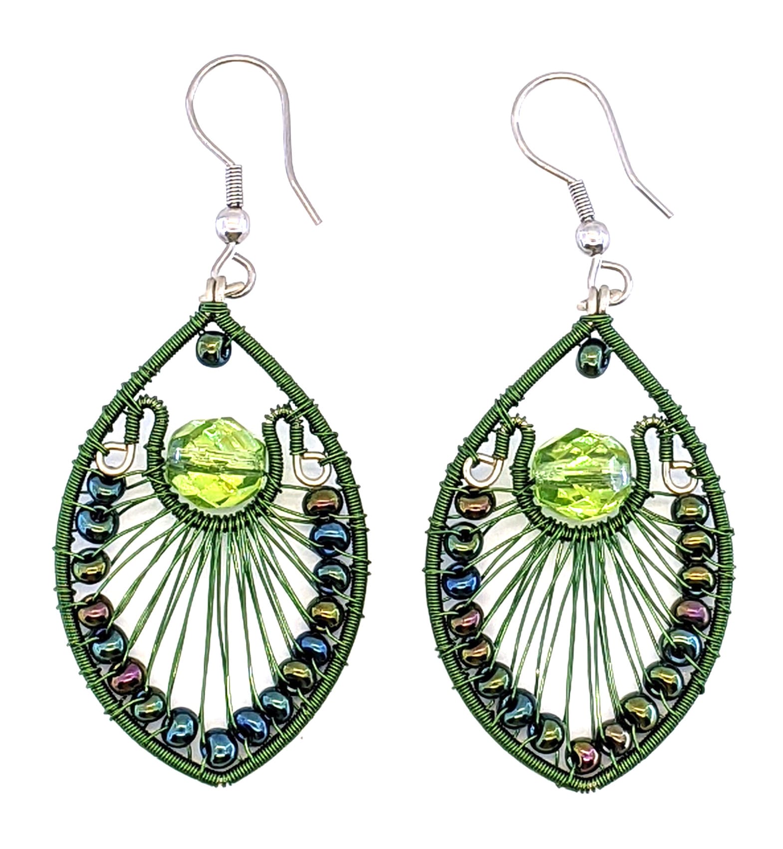 Greens Peacock Earrings