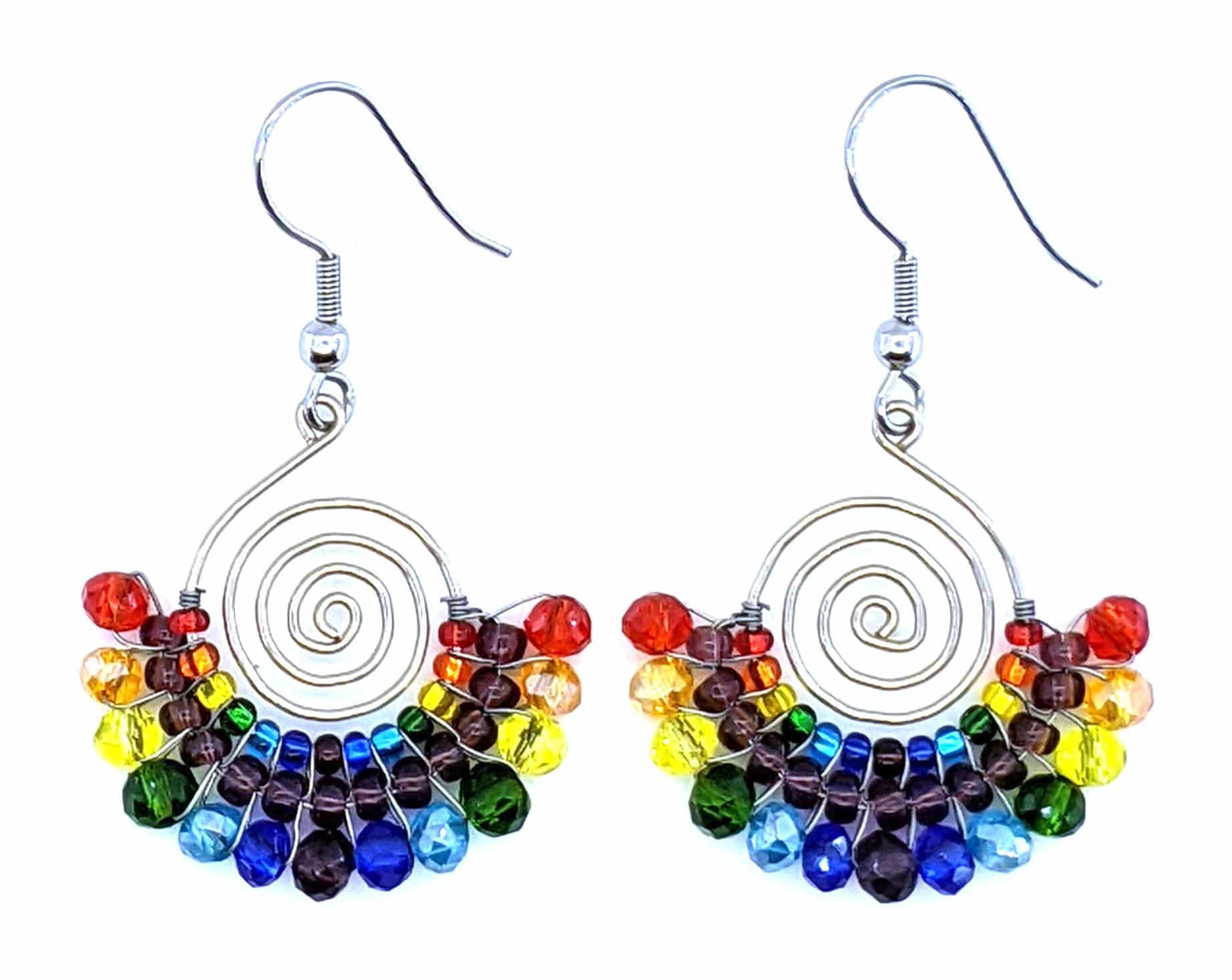 Rainbow Lucia Beaded Earrings