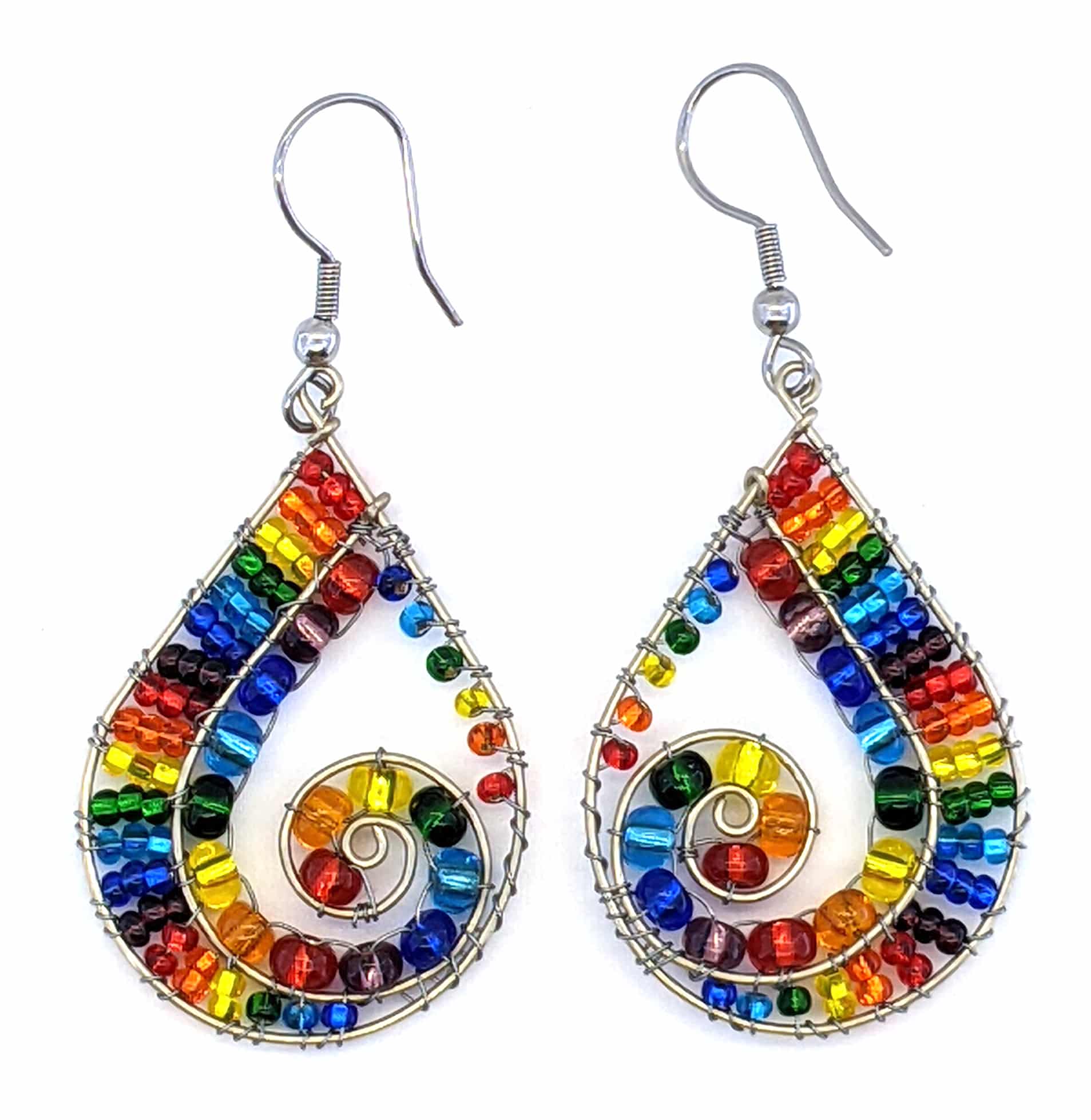 Rainbow Senovia Beaded Earrings