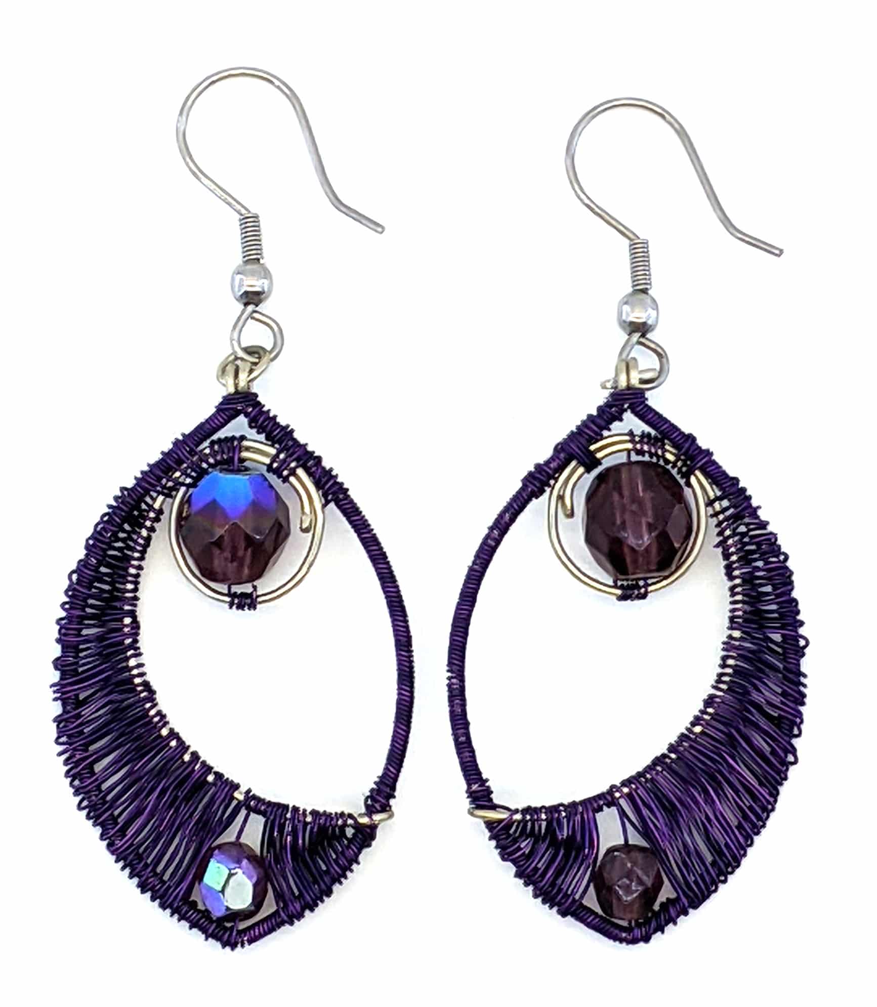 Purples Fernanda Beaded Earrings