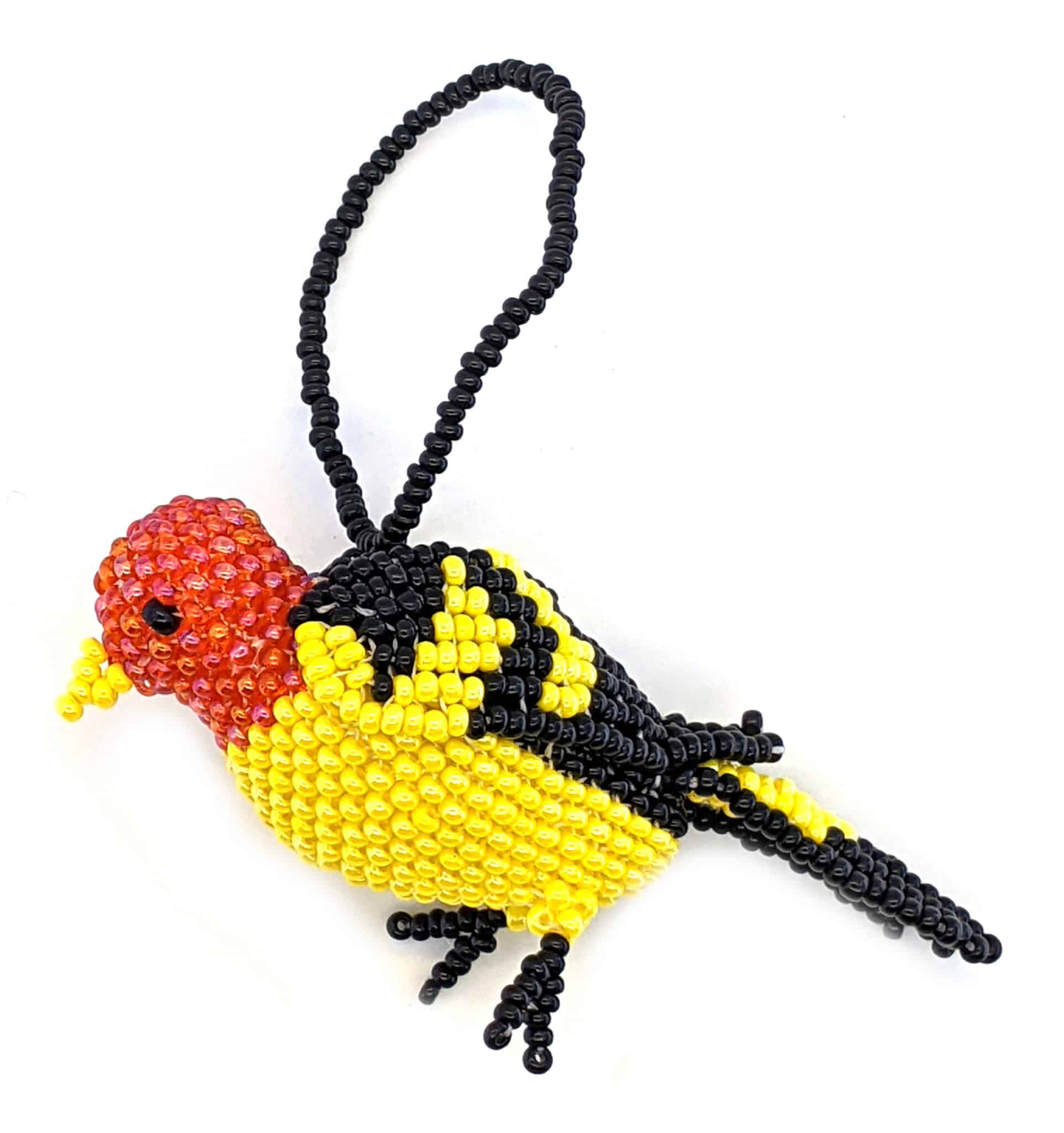 Western Tanager Beaded Bird Ornament