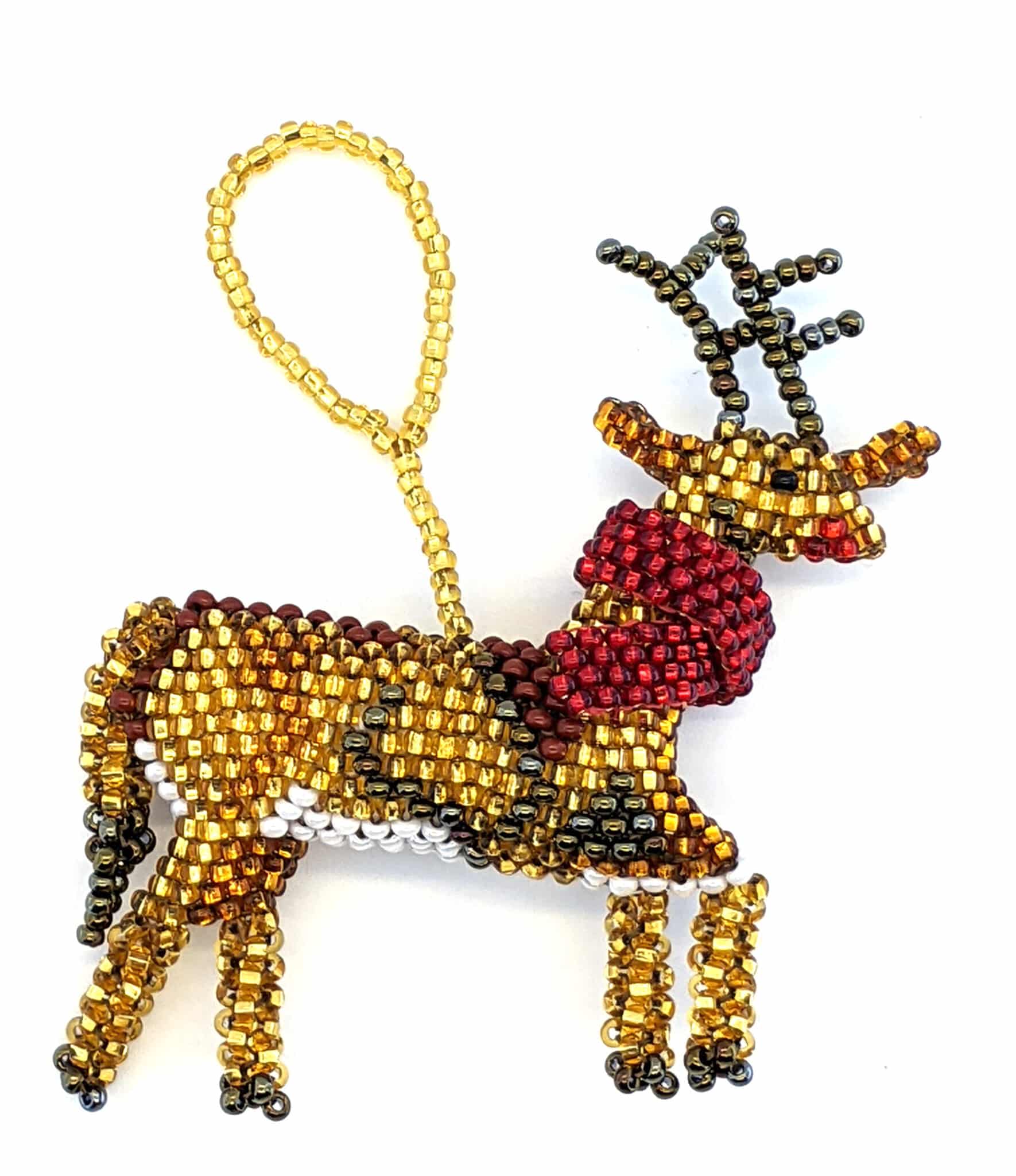 Reindeer Beaded Ornament