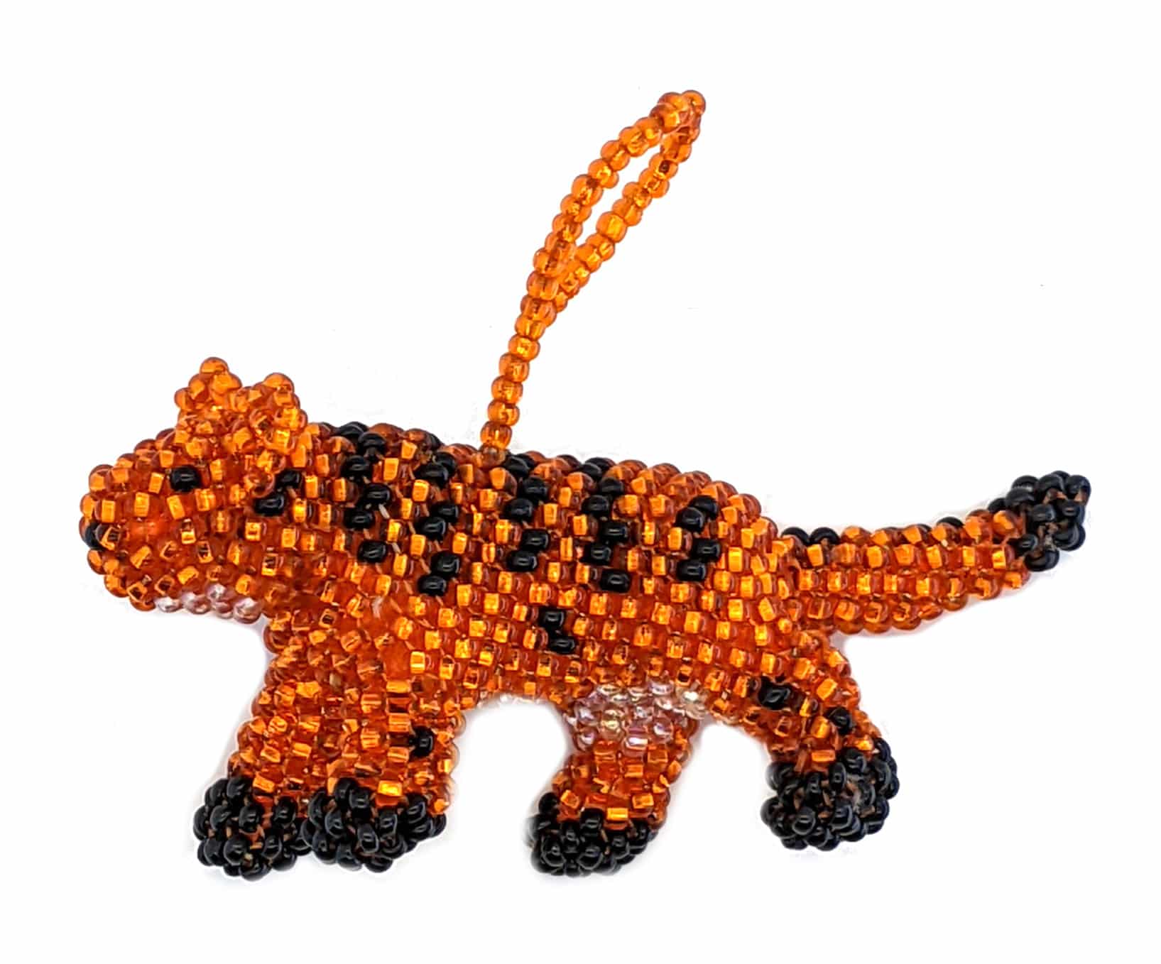 Tiger Beaded Ornament