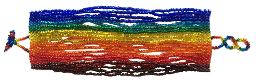 Rainbow 24-Strand Beaded Bracelet 