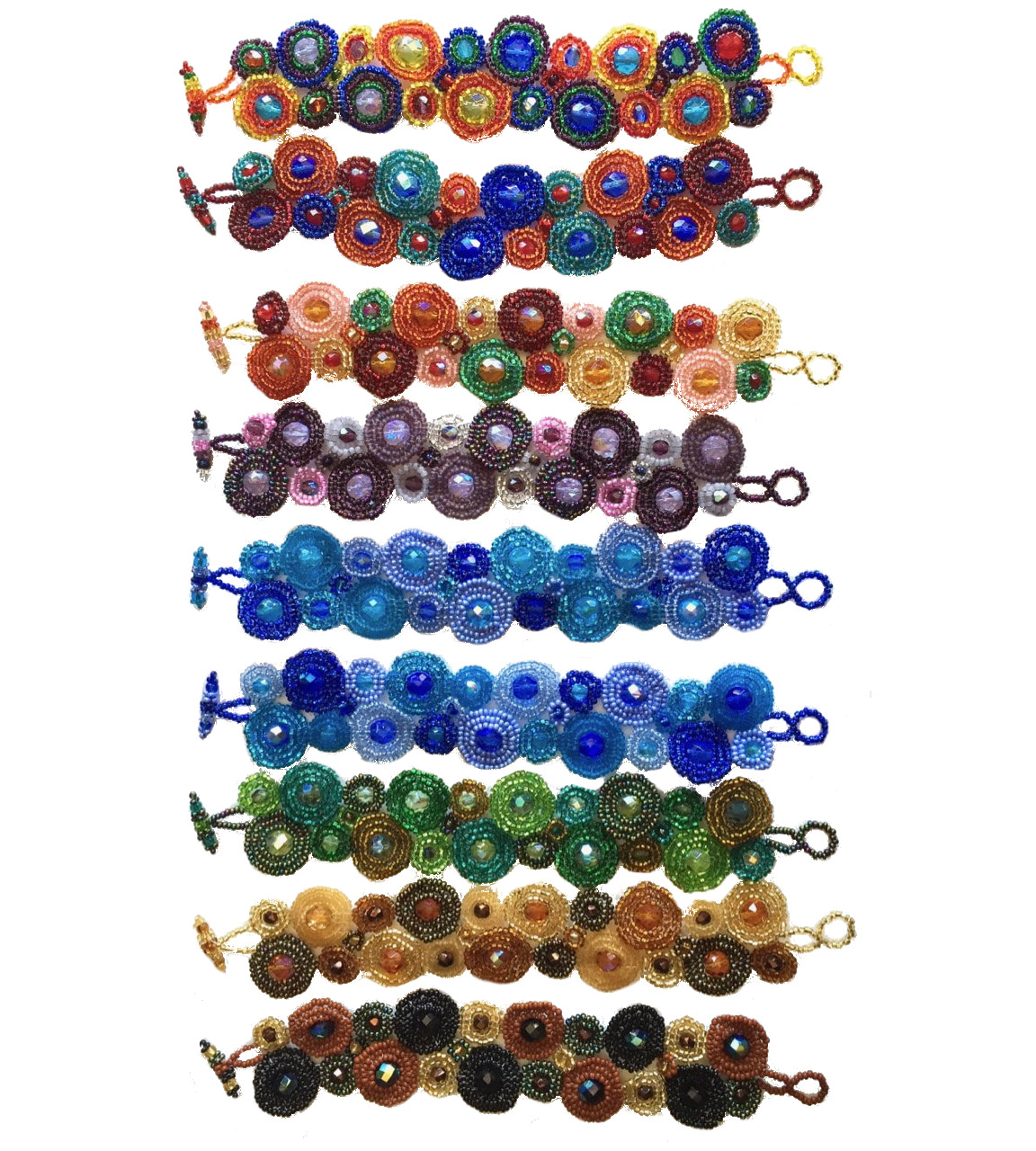 Circles Beaded Bracelet - A Variety of Colors
