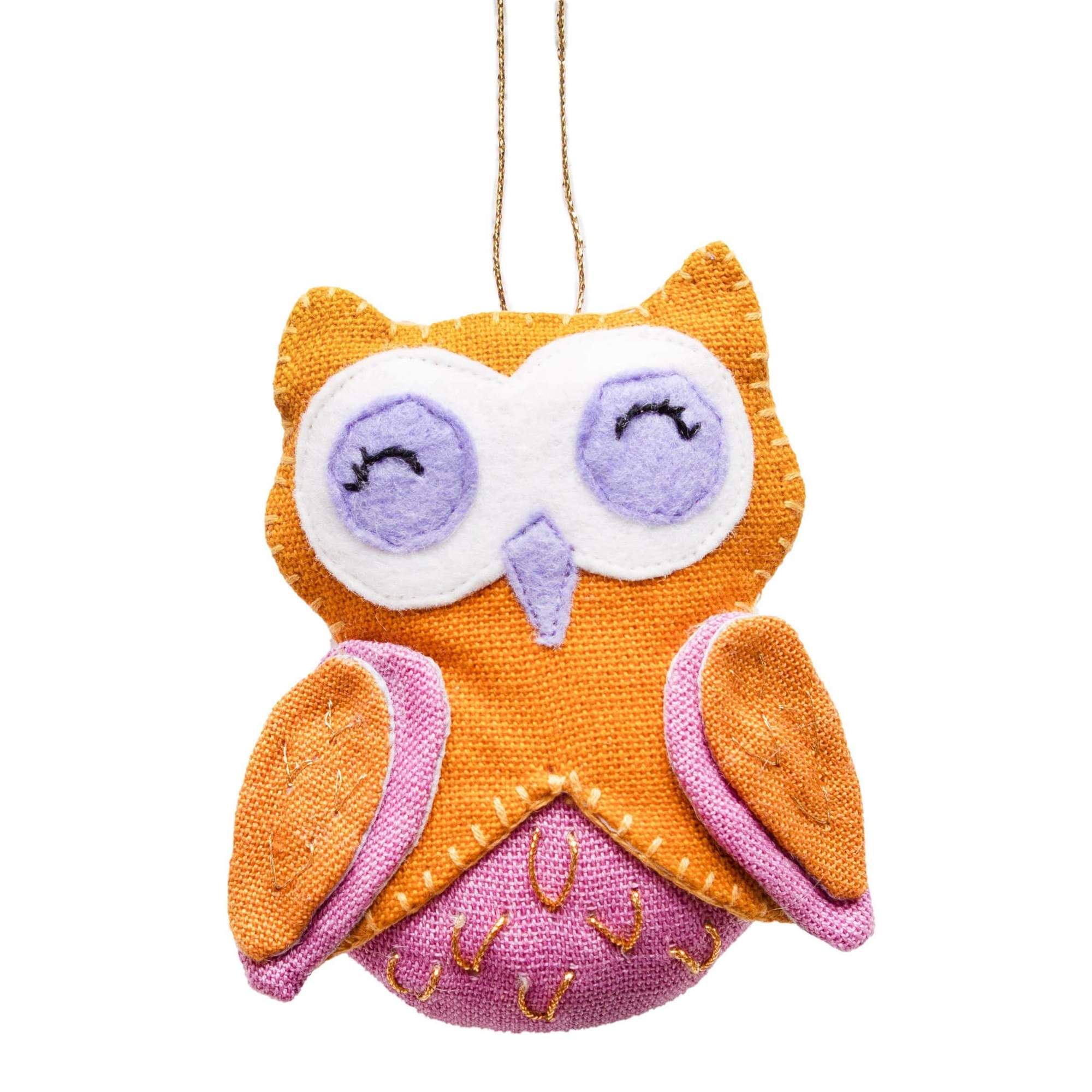 Cotton Owl Ornament
